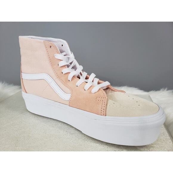 VANS Sk8-Hi Tapered Sneaker Platform Suede Peach Canvas Casual Women VN0A5JMKB0D - Picture 4 of 8